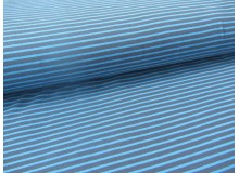 Jersey - Ringel Streifen hellblau dunkelblau